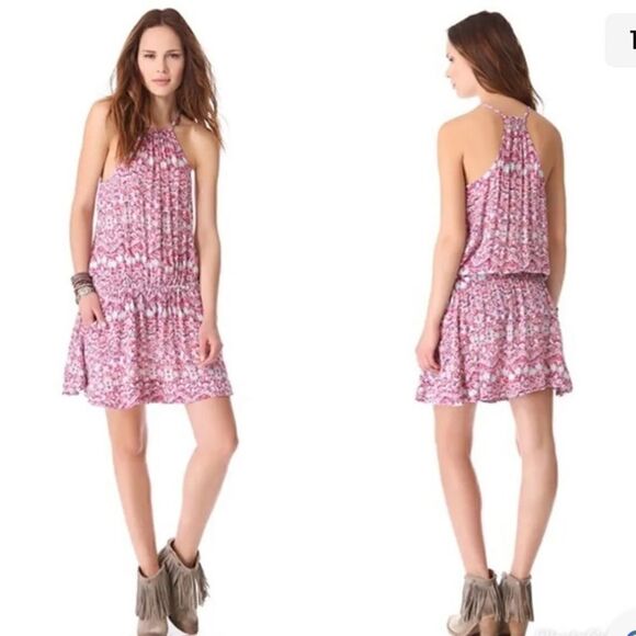 Free People Batik Print Halter Drop Waist Dress Size XS NWT - Picture 1 of 9